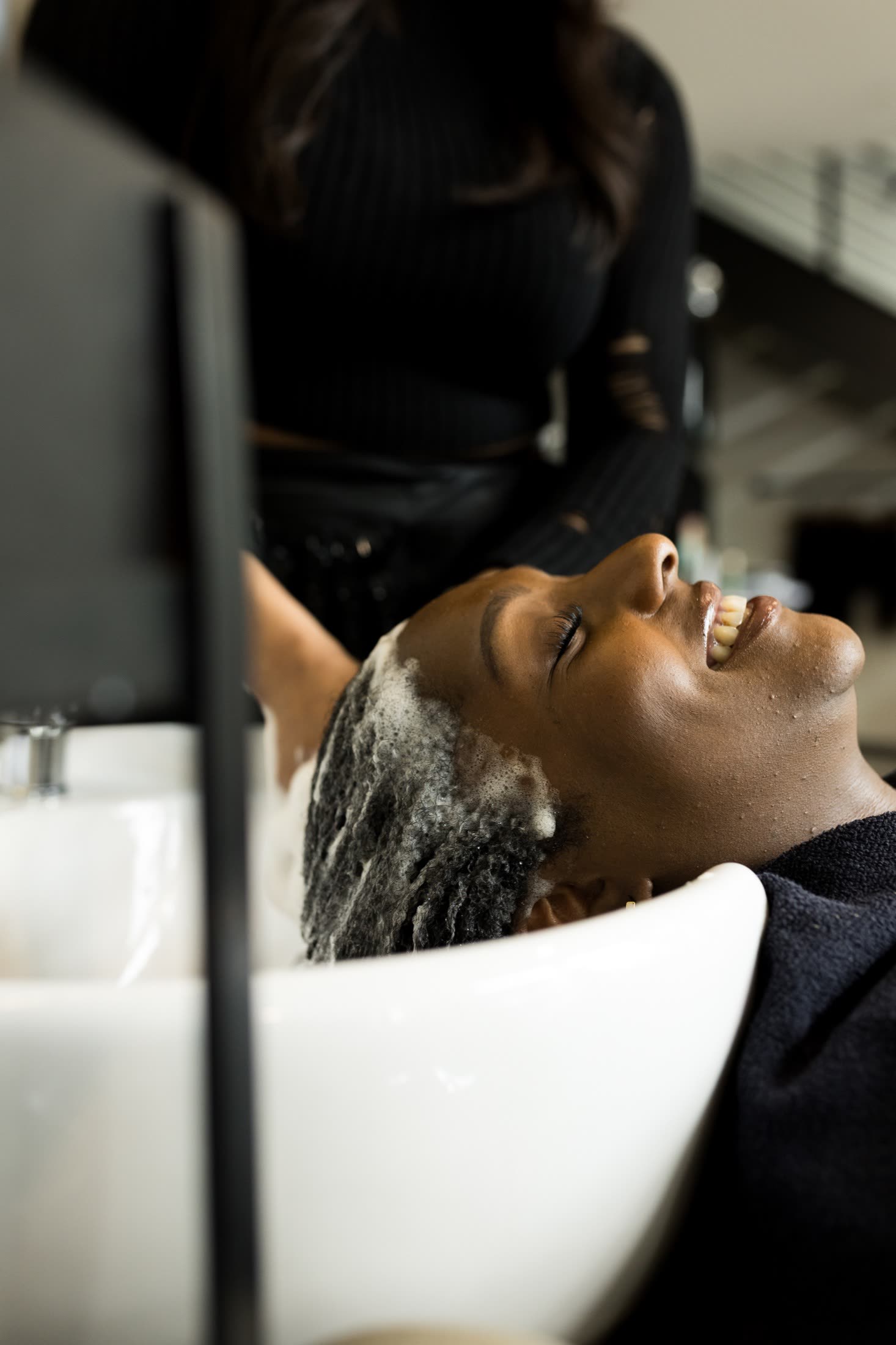 Aveda hair treatment and extension maintenance at Rose Style Studio Dallas